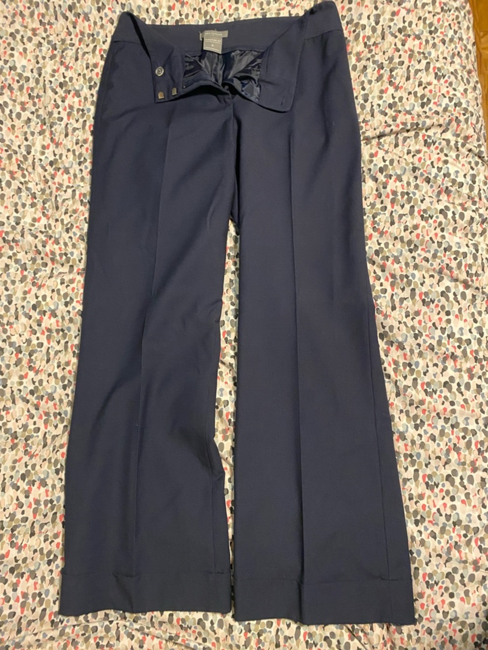 Ann Taylor Navy Tailored Bermuda Shorts